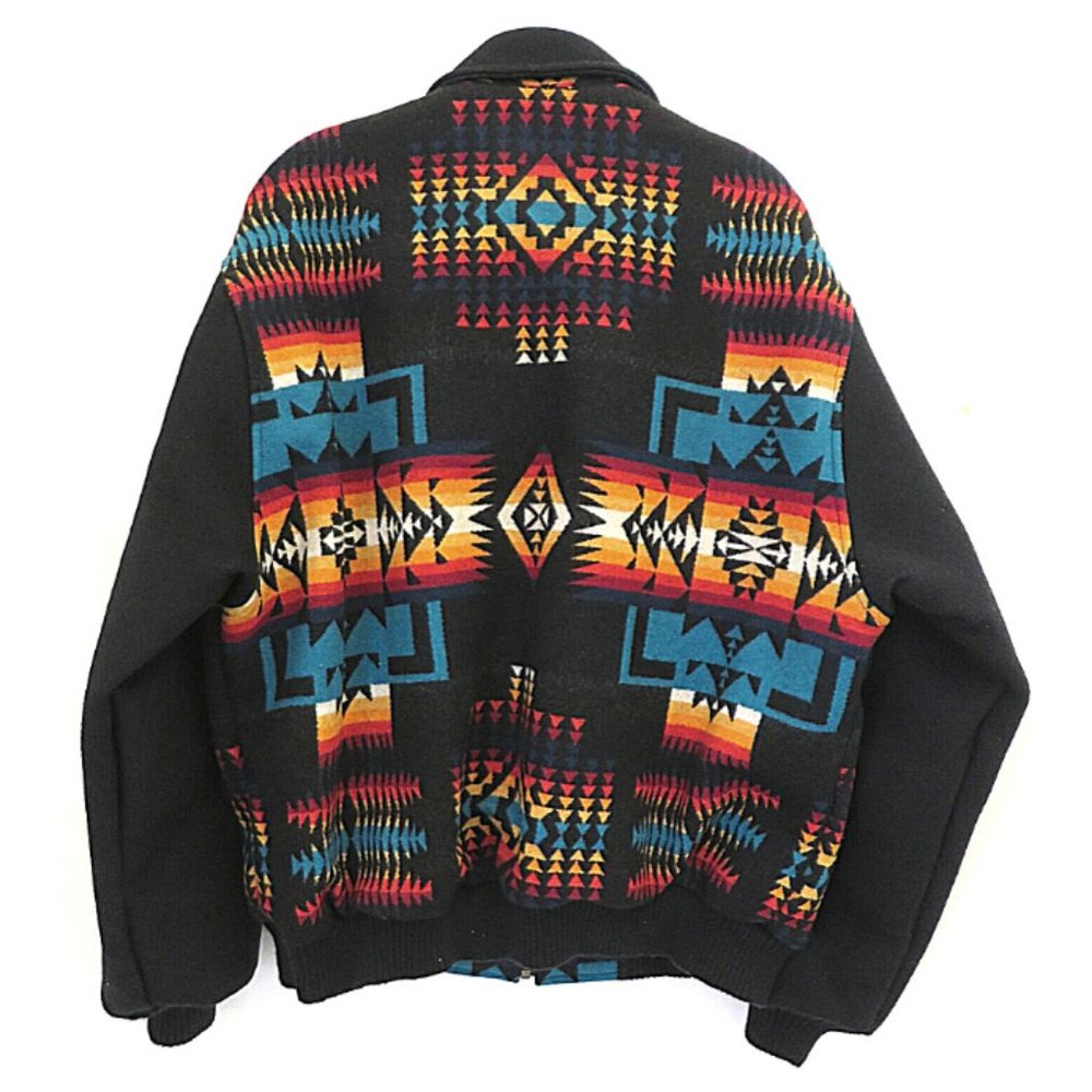 Men Pendleton Western Wool Geometric Wool Jacket L - image 2